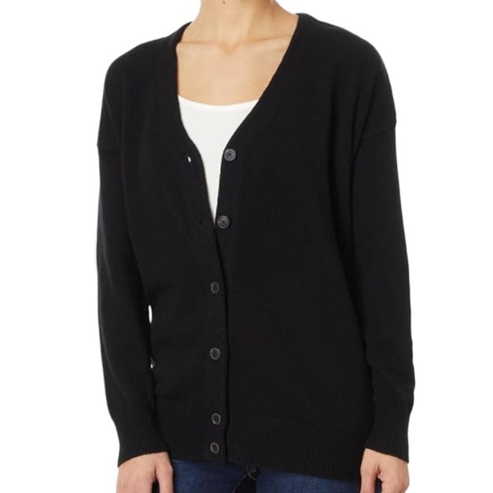 Madewell Harlow Boyfriend Cardigan - True Black Size Xs